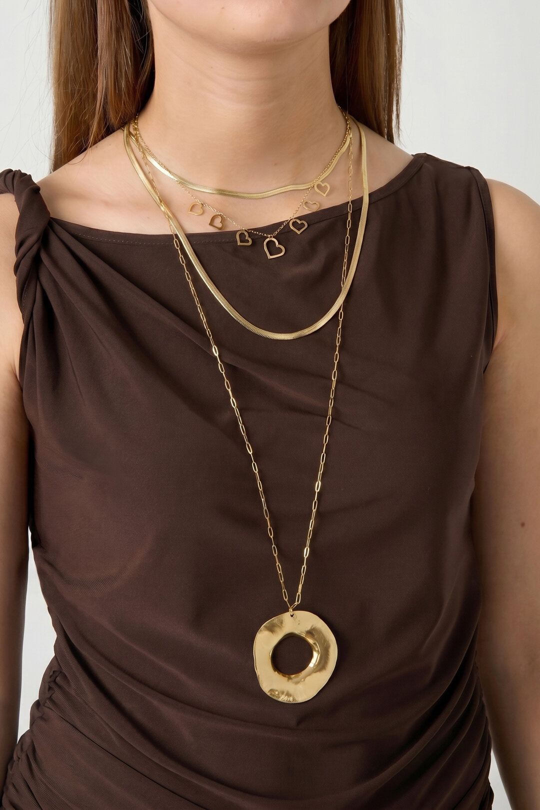 Golden Endless Love Pendant Necklace Eloise Closet Jewelry