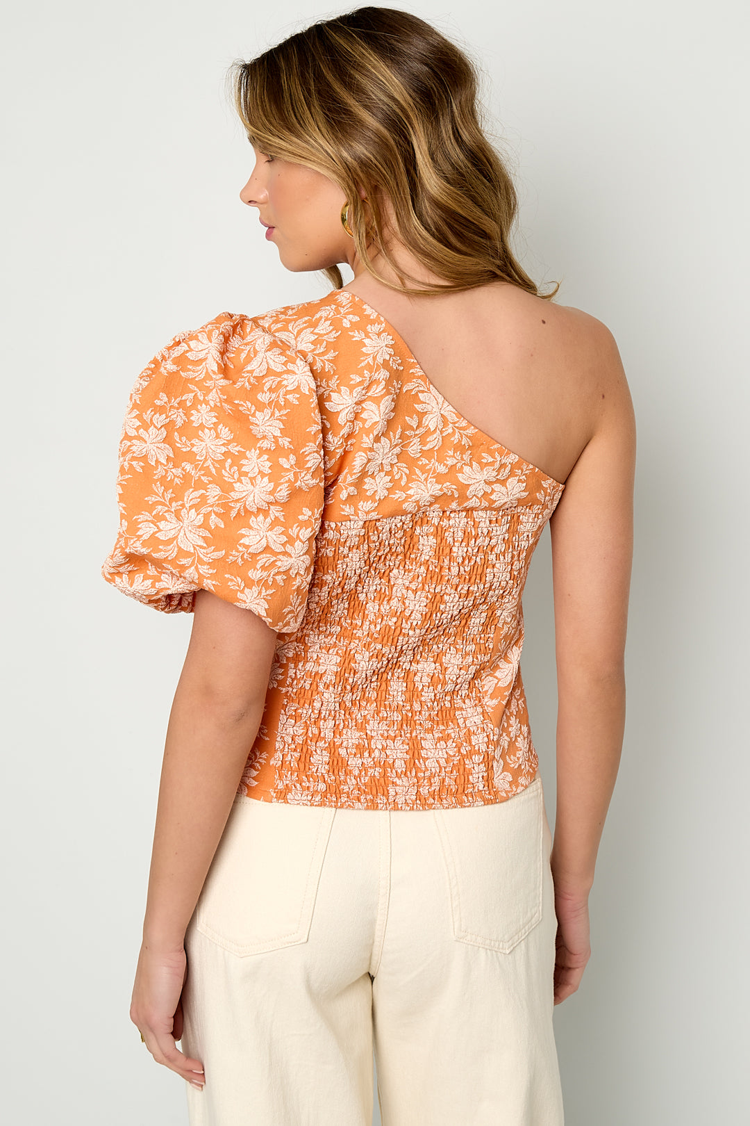 Flower One-Shoulder Top – Sculptural Elegance