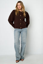 Eloise Closet Viscose Knit Cardigan Casual Solid Color