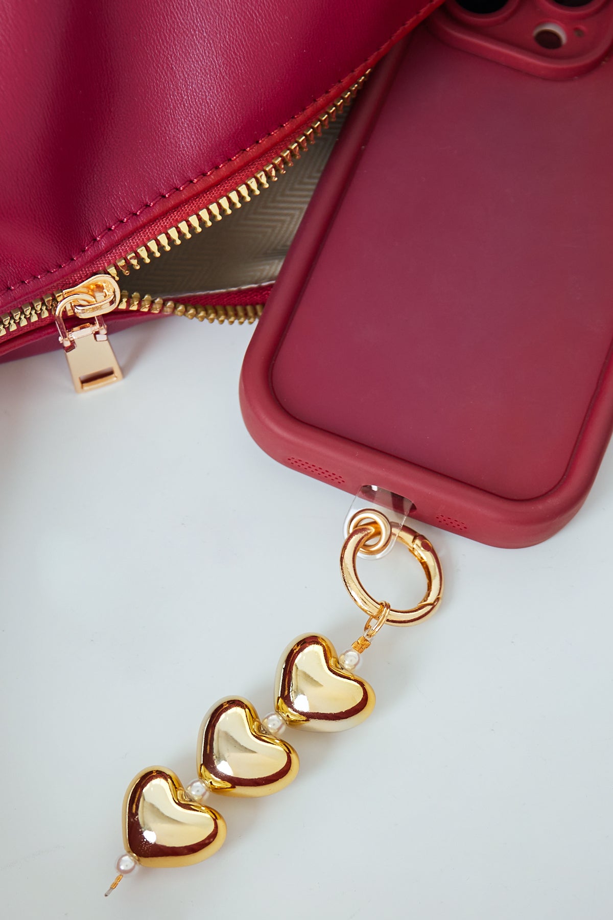 Pearl Heart Bag Charm Eloise Closet Jewelry