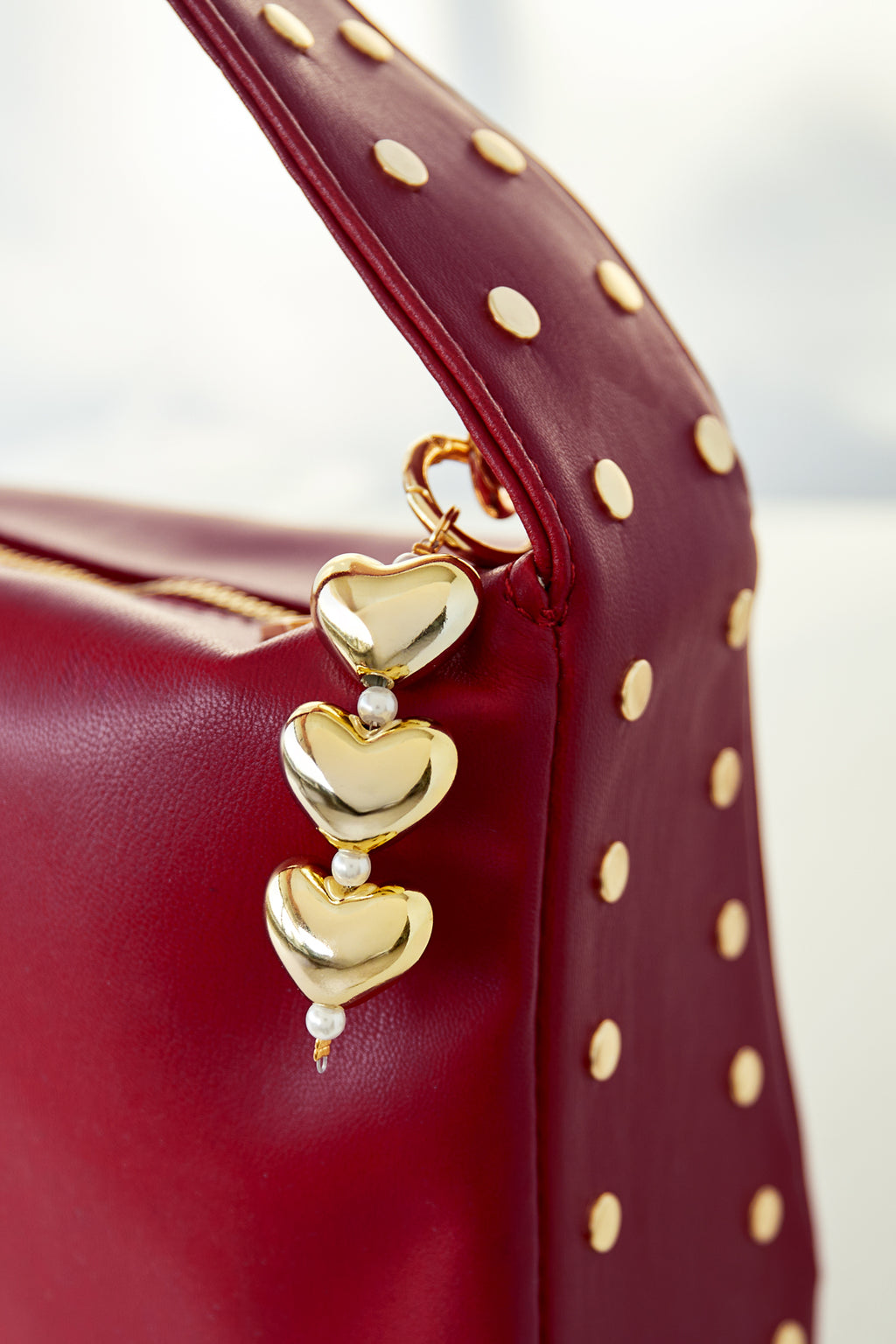 Pearl Heart Bag Charm Eloise Closet Jewelry