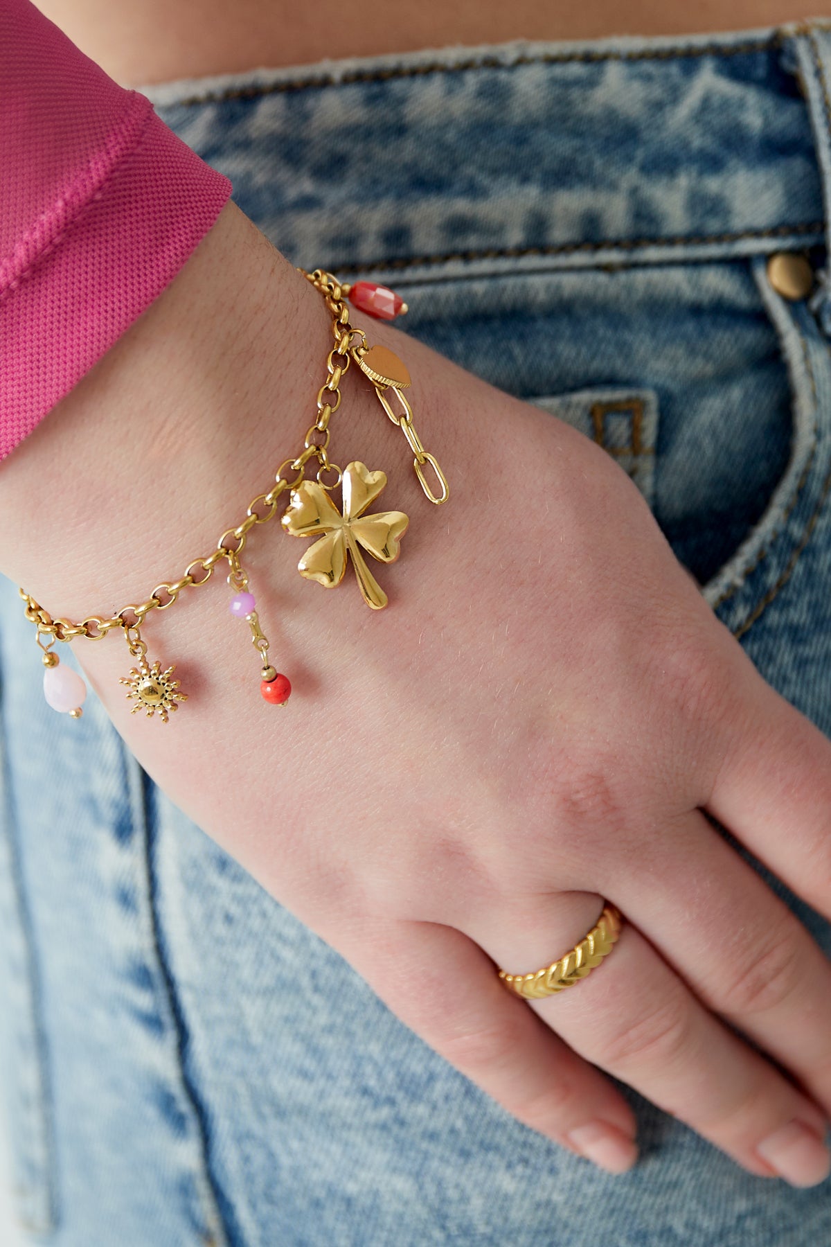good luck babe charm bracelet
