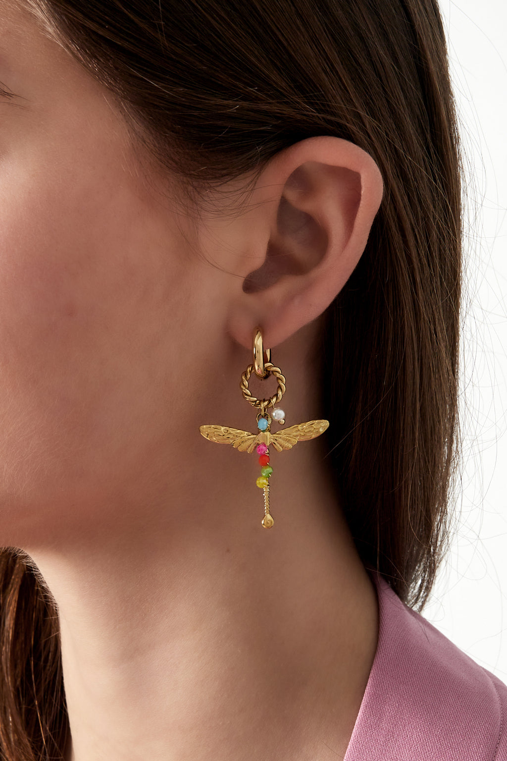Dragonfly Glow Earrings Eloise Closet