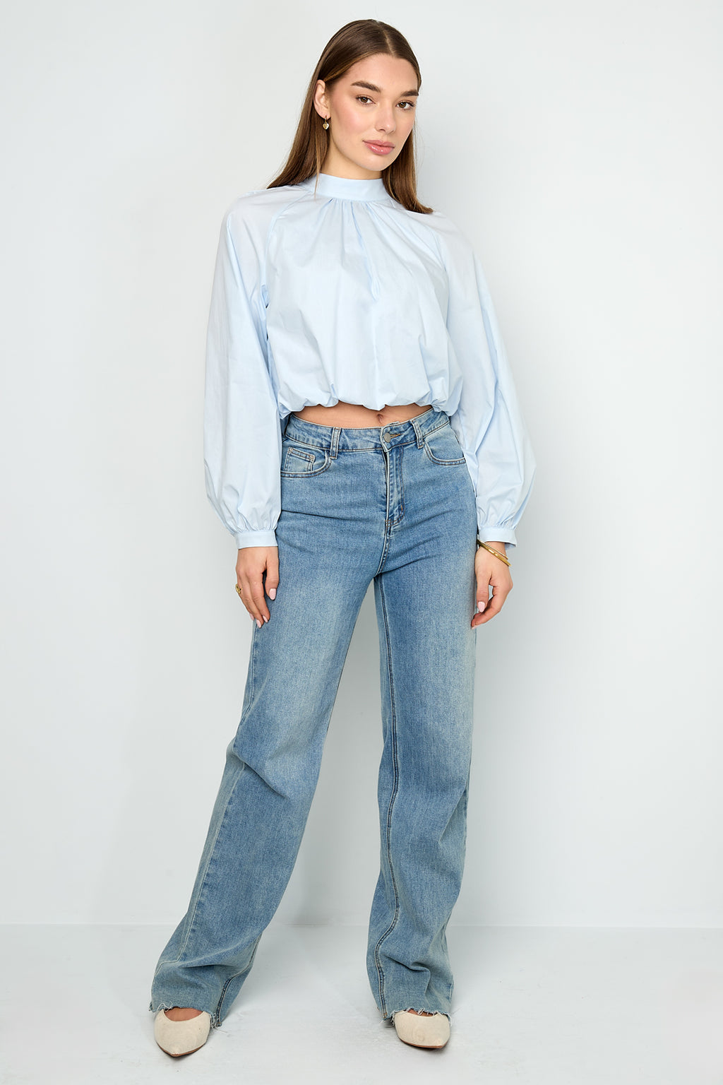Bow Open Back Top Women – Cotton Casual Eloise Closet