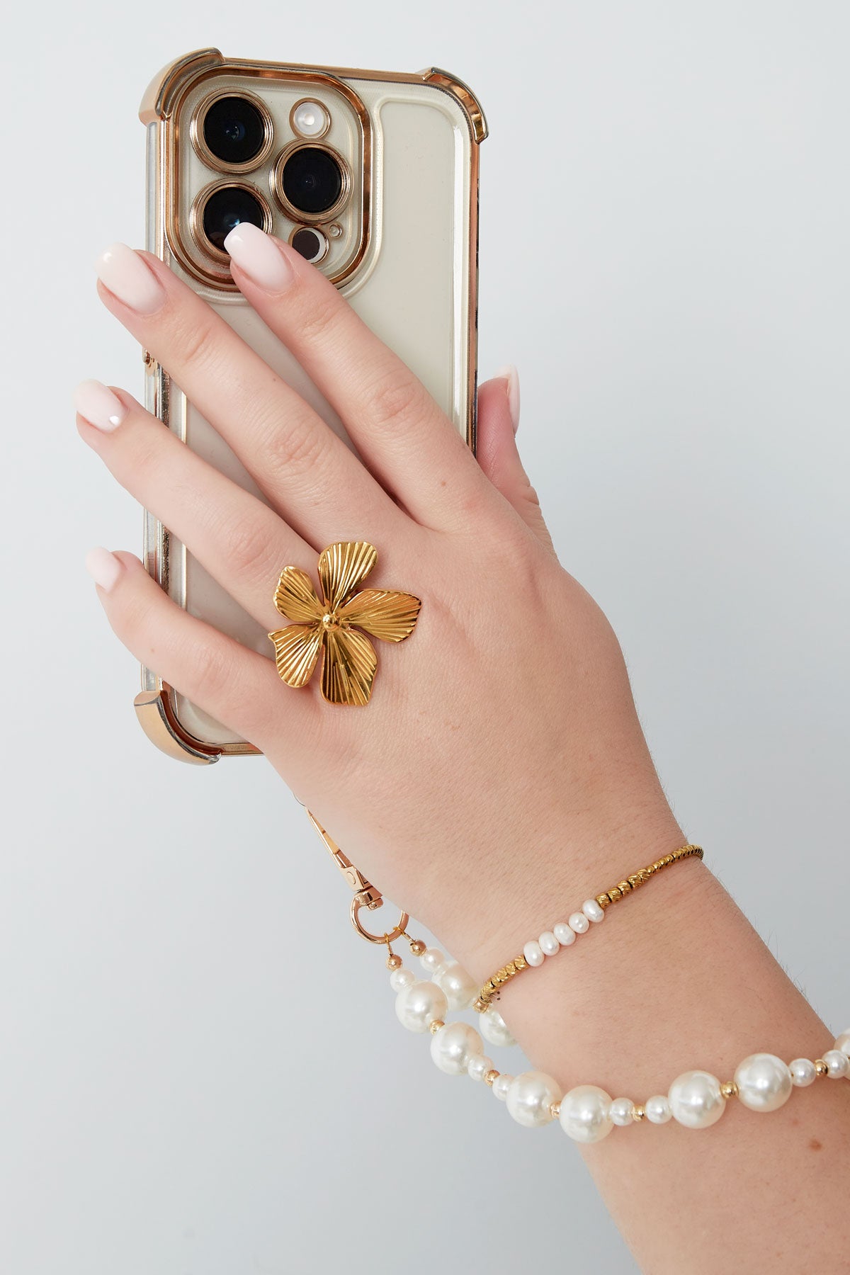 Golden Pearl Phone Cord Eloise Closet Jewelry