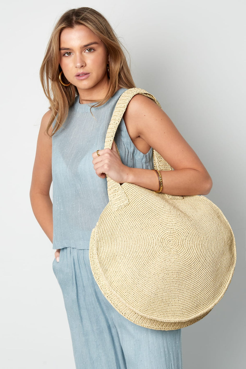 Round Beach Shopper Bag Eloise Closet