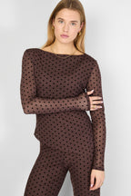 Dotted Long Sleeve Top Eloise Closet