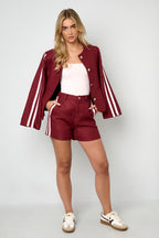Woven Polyester Fiber Women's Shorts Elegant Plaid Fall/Winter
