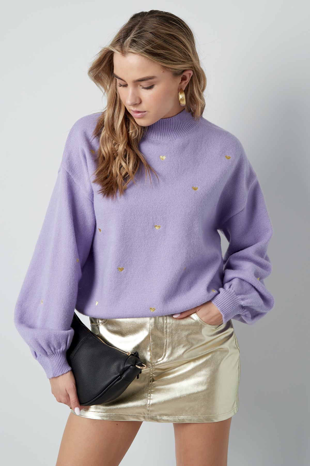Heart Pattern Knit Sweater Eloise Closet