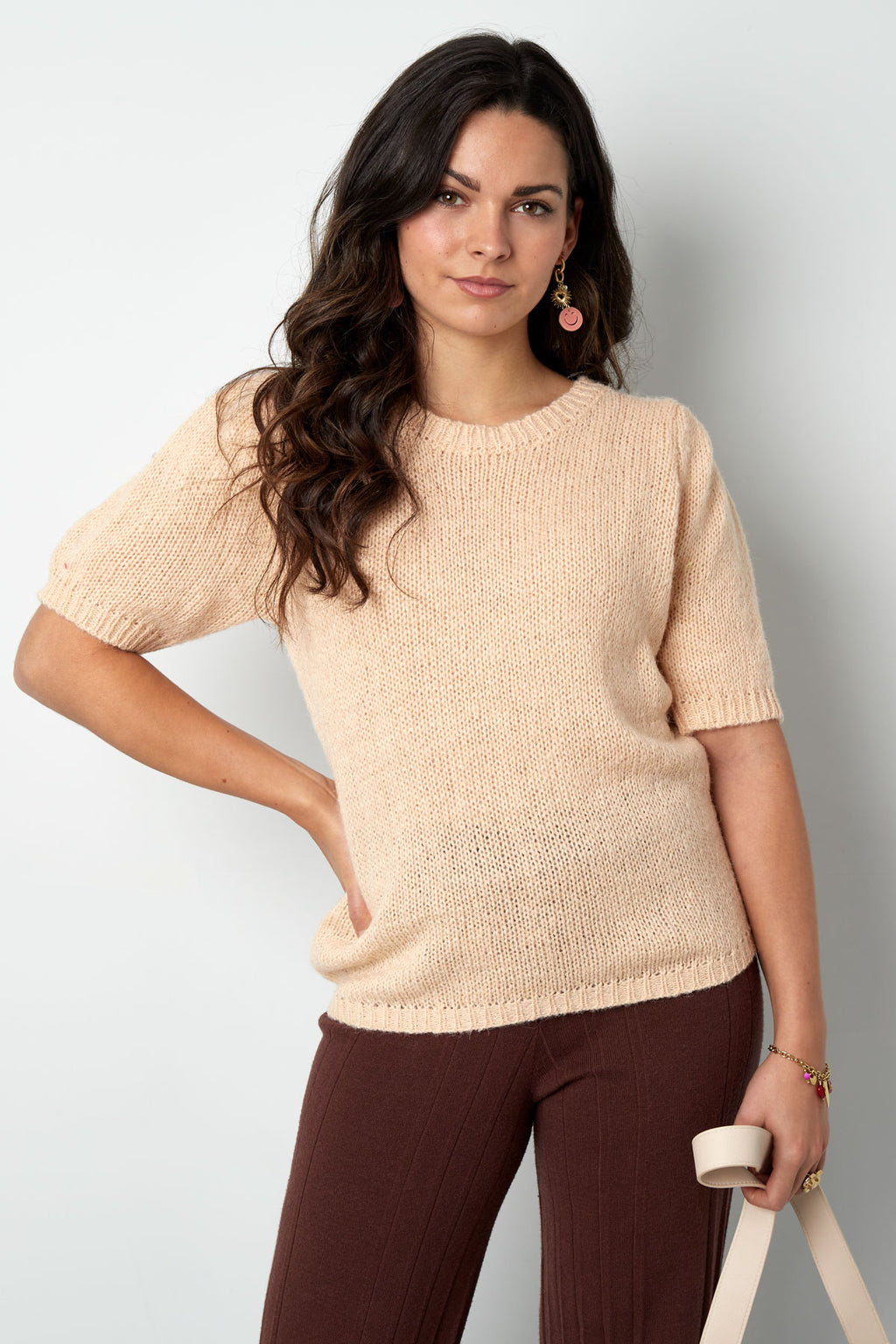 Open Back Tie Short Sleeve Top Eloise Closet