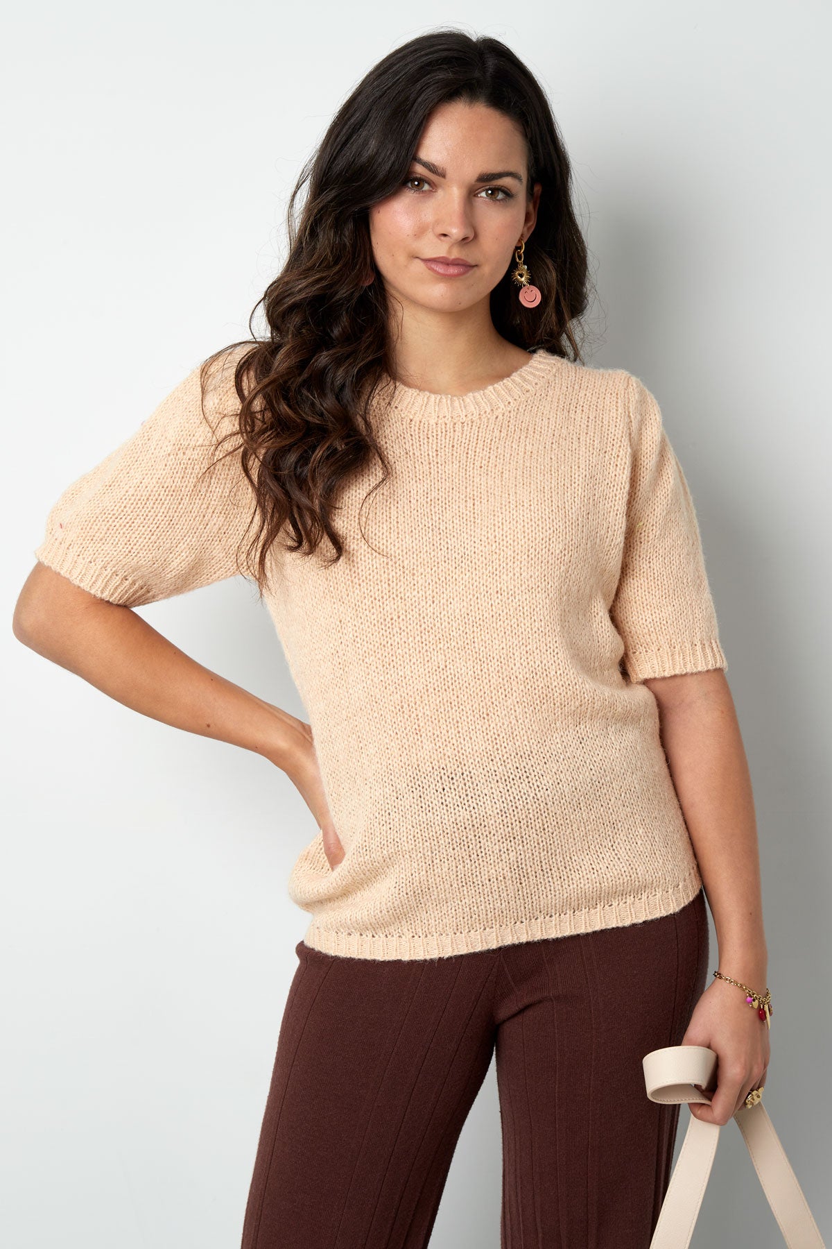 Open Back Tie Short Sleeve Top Eloise Closet