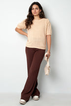 Open Back Tie Short Sleeve Top Eloise Closet