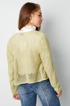Eloise Closet Crochet Open Front Cardigan