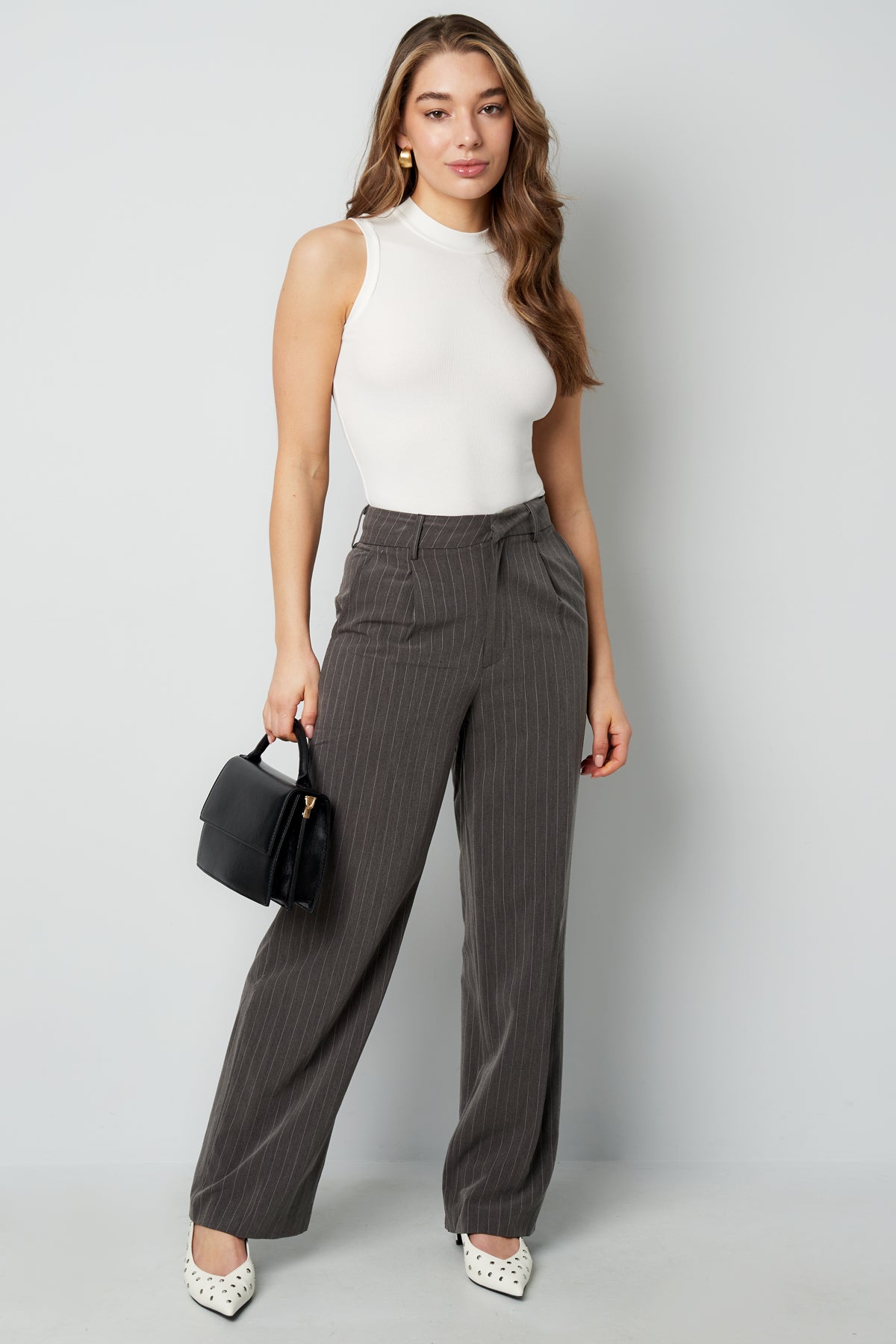 Eloise Closet High Neck Viscose Bodysuit
