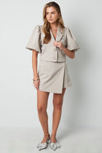 Eloise Closet Asymmetric Wrap Mini Skirt