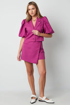 Eloise Closet Asymmetric Wrap Mini Skirt