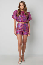 Floral Puff Sleeve Top Eloise Closet