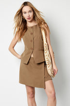 Tailored Button-Down Sleeveless Top Eloise Closet