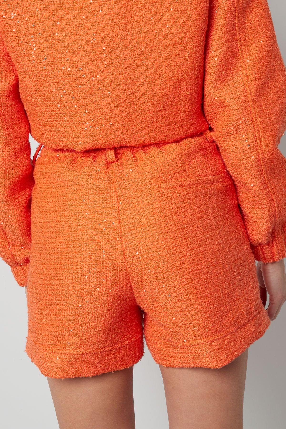 High-Waisted Orange Summer Shorts Eloise Closet