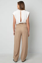 Eloise Closet  Wide-Leg Cotton Blend Jumpsuit