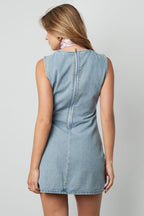 Cotton Women's Mini Dress Sleeveless Bodycon