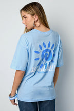 Cotton Knitted Women's T-shirt Casual Letters