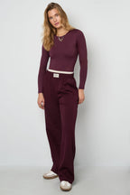 Eloise Closet Knitted Shapewear Bodysuit Basic Solid Color