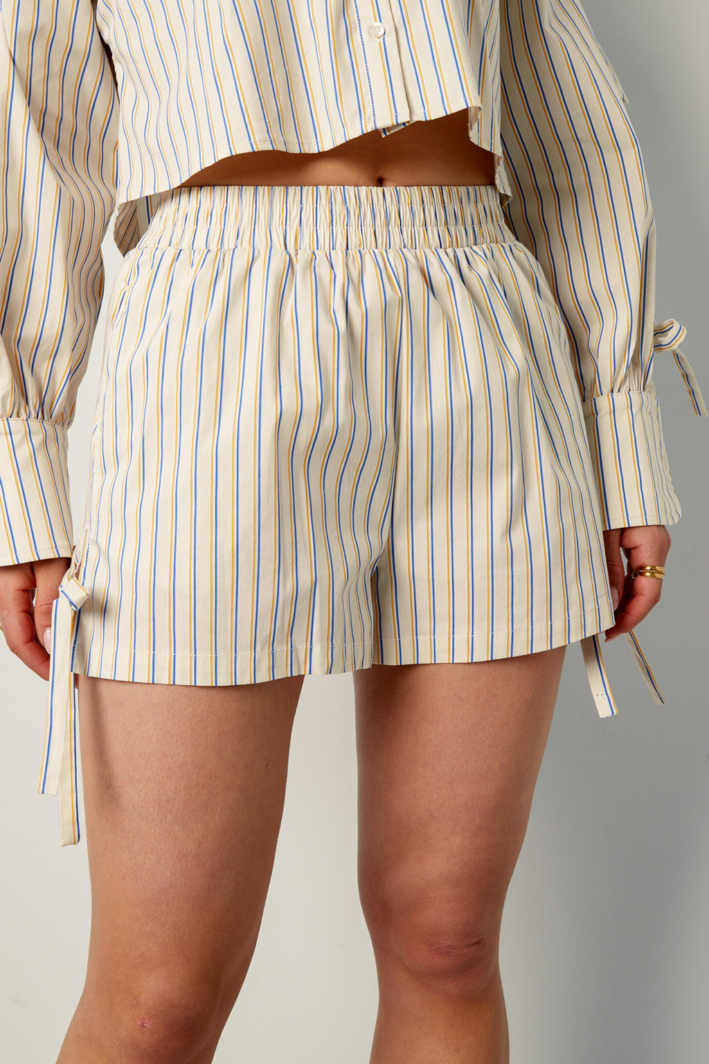 Eloise Closet Striped Cotton Tie-Up  Cotton Woven
