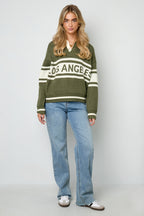 City Letter Collar Sweater Eloise Closet