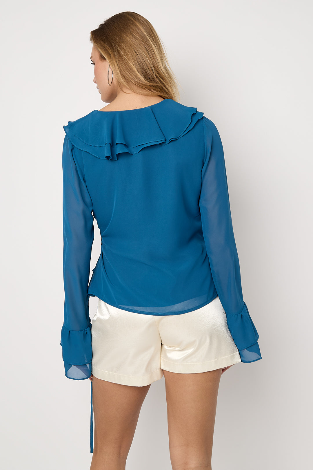 Ruffle Me Long Sleeve Top Women – Elegant Eloise Closet