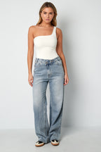 Eloise Closet One-Shoulder Knitted Nylon Bodysuit 