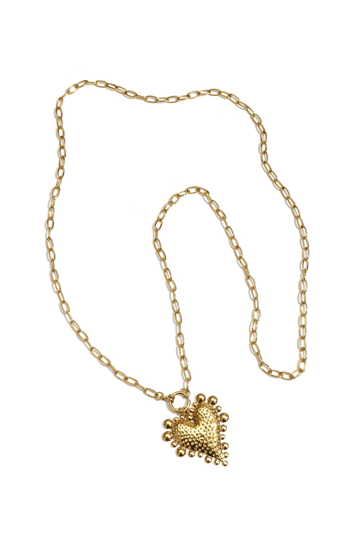 Chunky Heart Long Necklace Eloise Closet