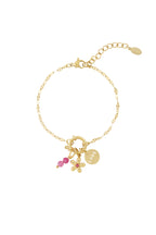 Red flower DIY bracelet