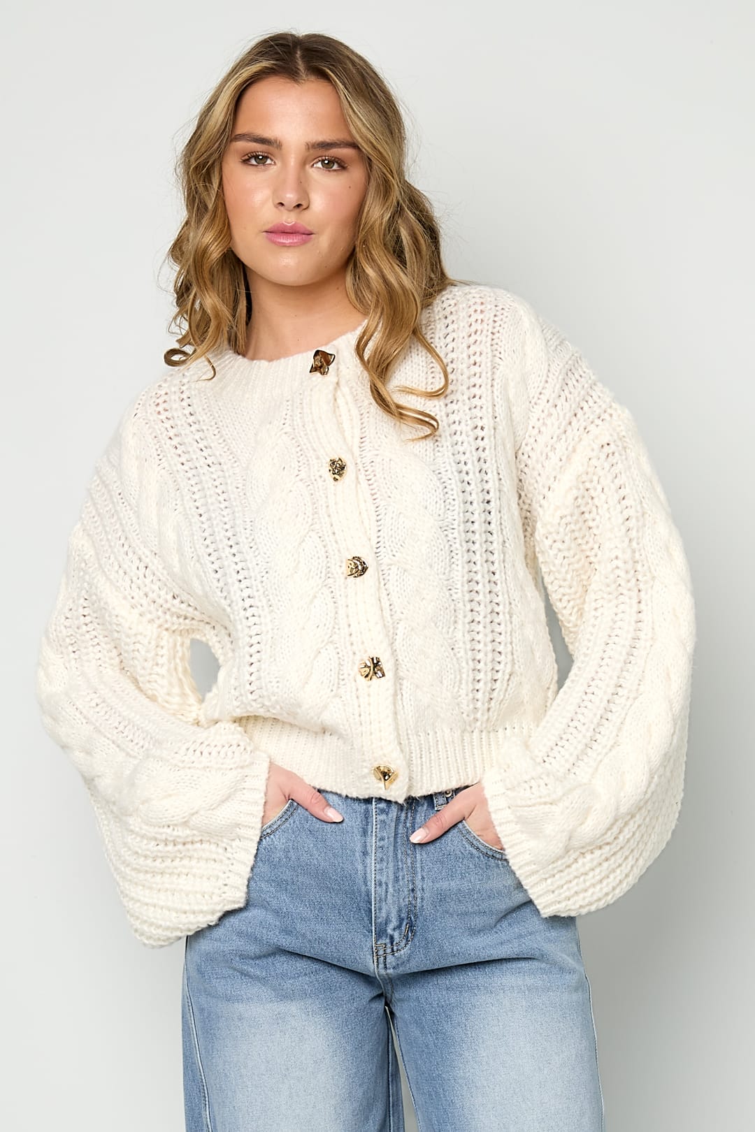Eloise Closet Cable Knit Cardigan