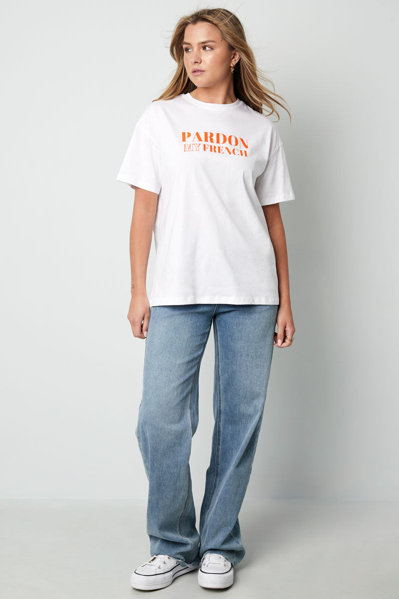 Letter Statement  Cotton T-Shirt Eloise Closet