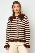 Eloise Closet Striped Knit Cardigan