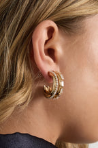 Iron Hoop Earrings circle Elegant Christmas Luxurious Series Women's jewelry