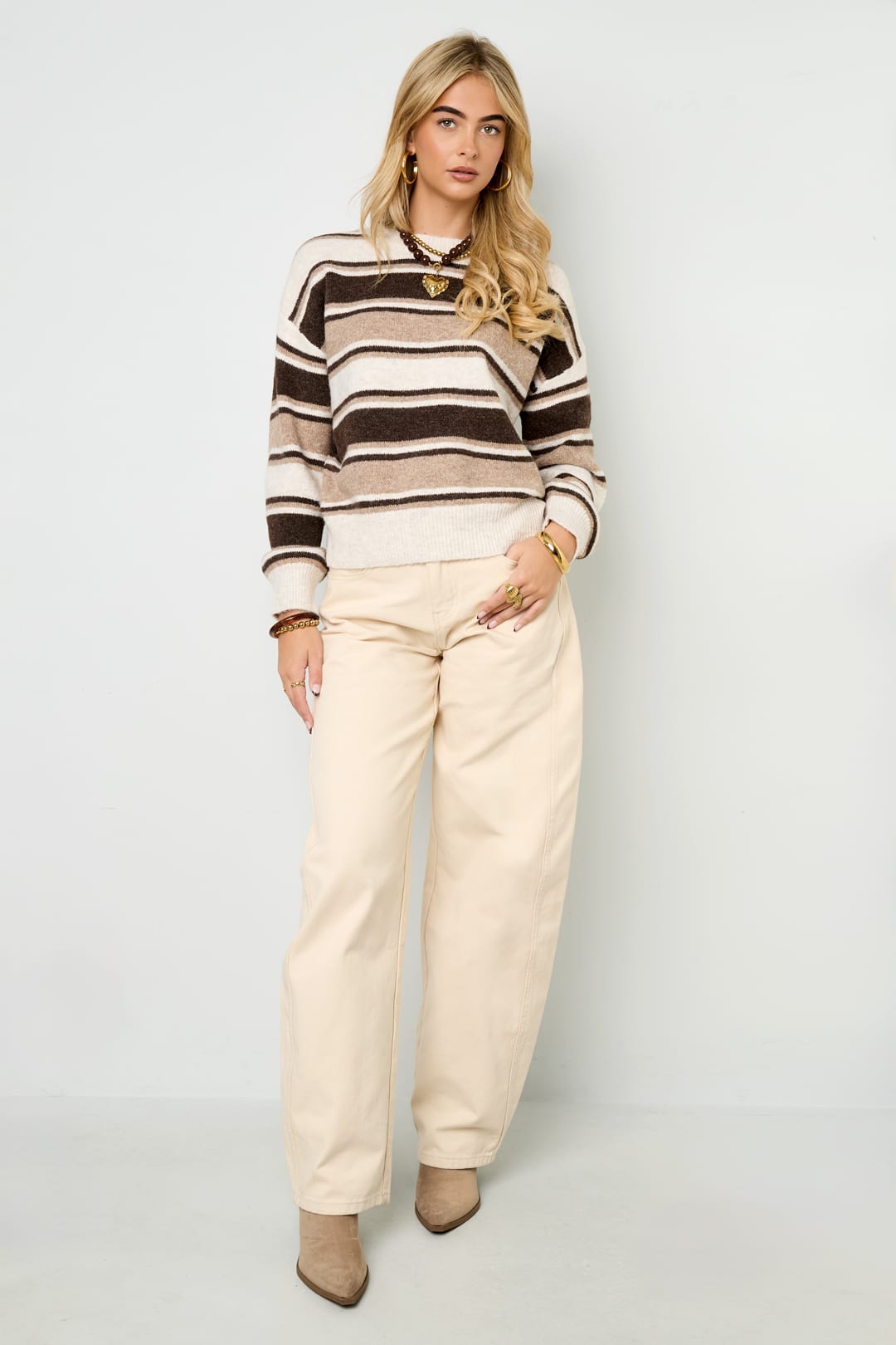 Lola Stripe Knit Sweater Eloise Closet