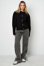 Eloise Closet Viscose Knit Cardigan Casual Solid Color