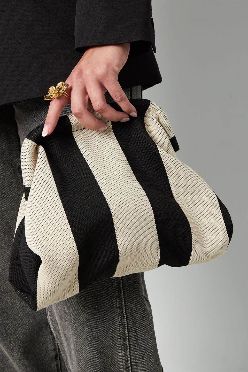 Eloise Coastal Striped Beach Clutch