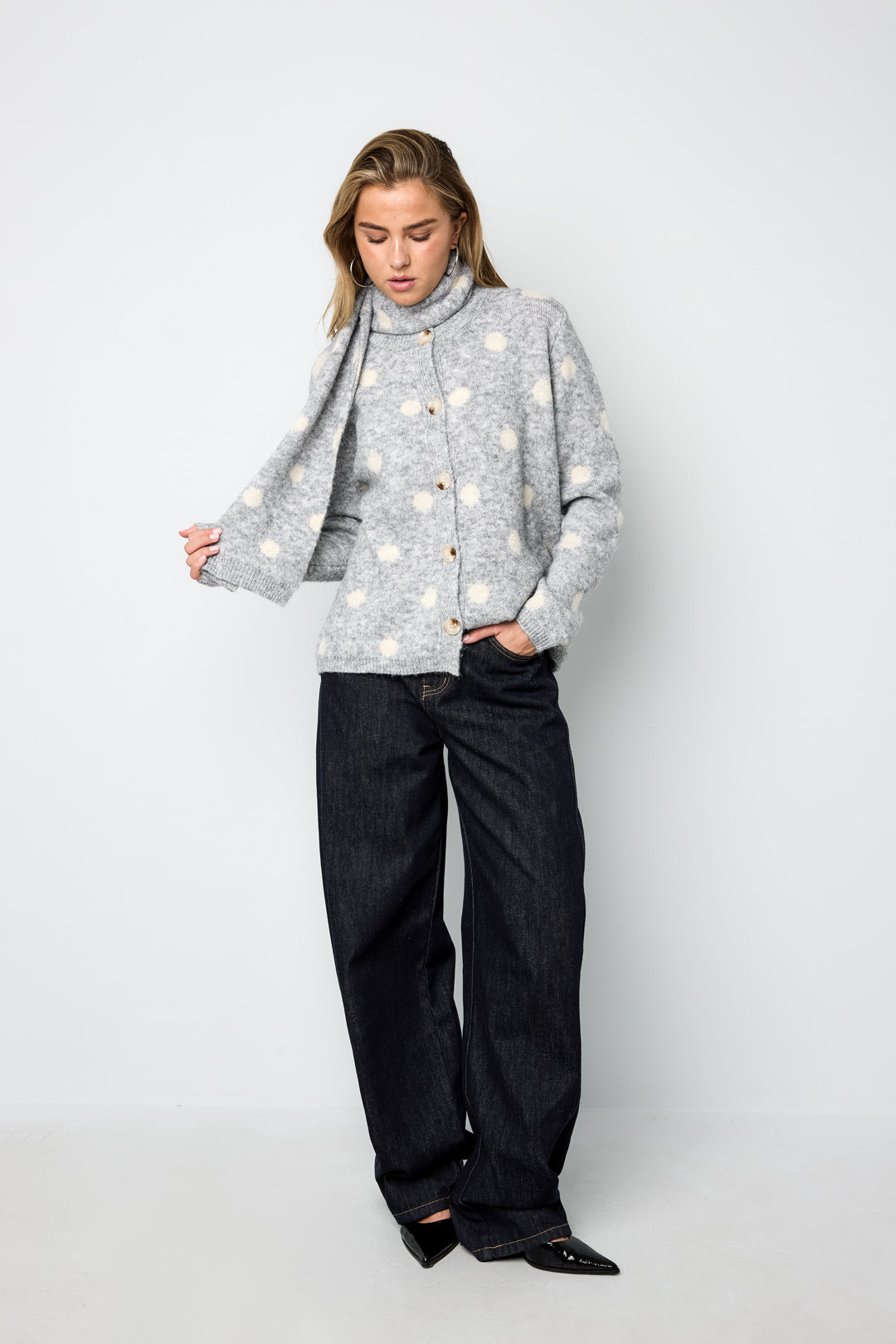 The Hairy Polkadot Scarf Sweater