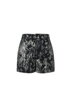 Golden Floral High-Waisted Shorts Eloise Closet