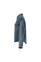 Elosie Closet Cotton Denim Jacket Casual Tie-up Women's