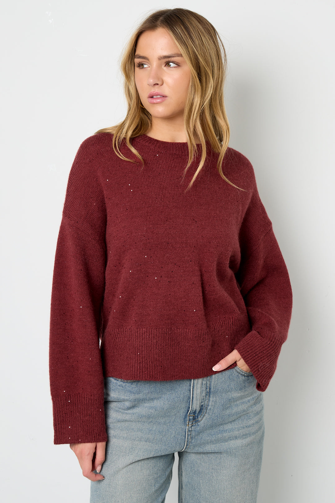 Dot Detail Knit Sweater Eloise Closet