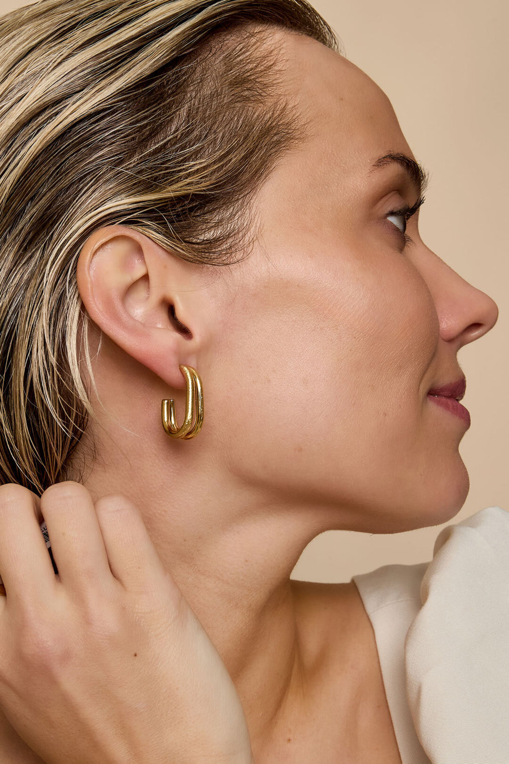 Line Detail Hoop Earrings Eloise Closet Jewelry