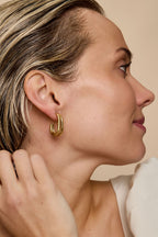 Line Detail Hoop Earrings Eloise Closet Jewelry