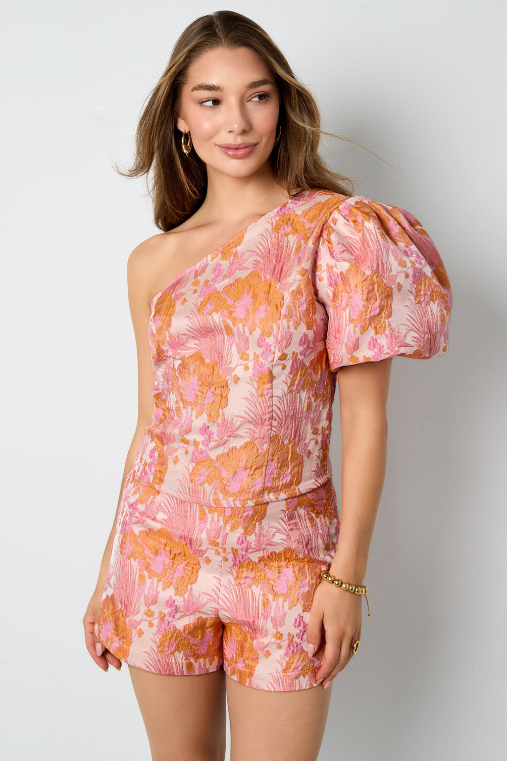 Tropical Summer One Shoulder Top Eloise Closet