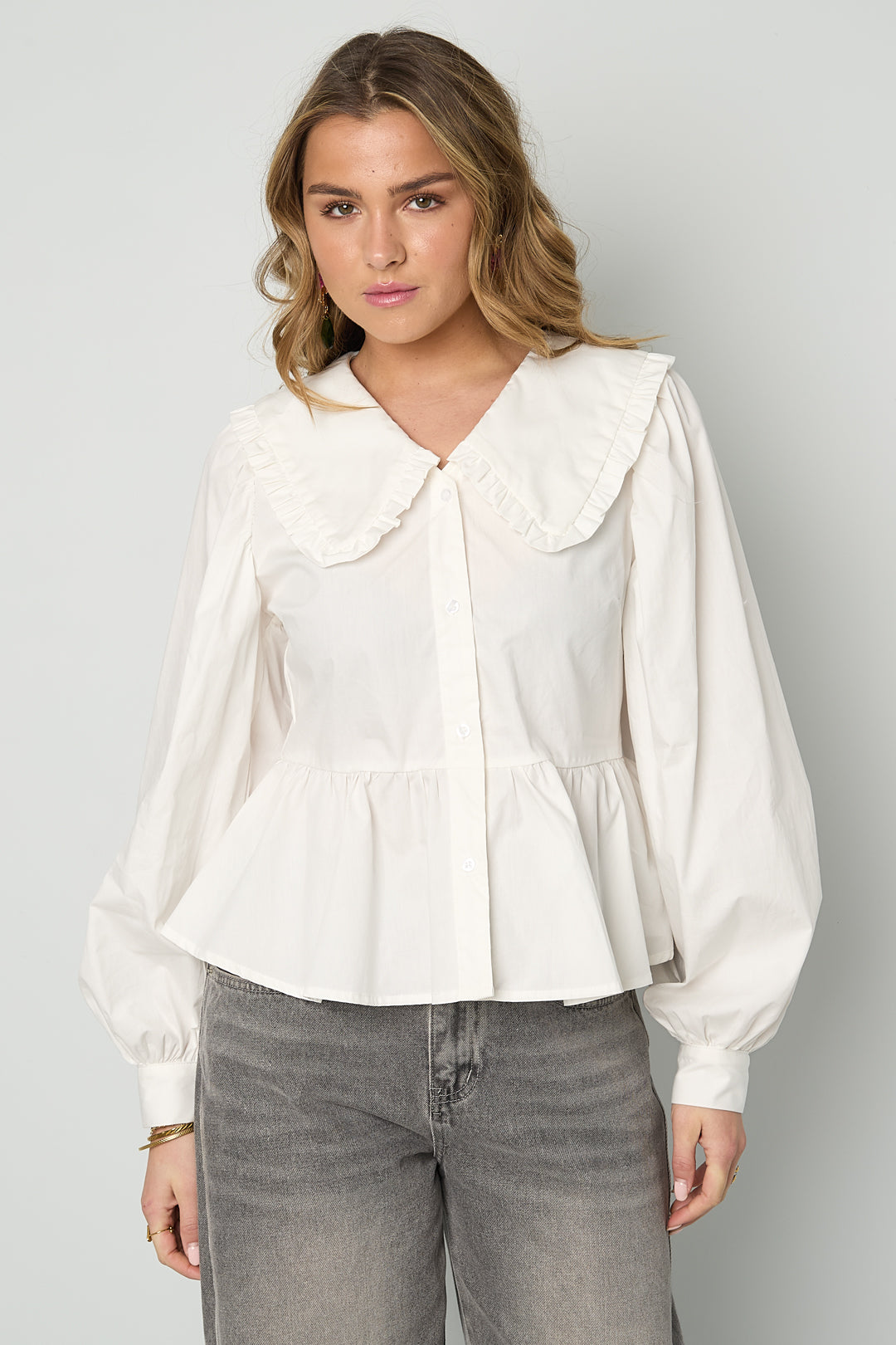 Eloise Closet Cotton Blouses & Shirts Solid 