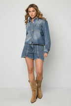 Crystal Denim Shorts Eloise Closet