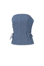 Eloise Closet Strapless Denim Top Woven Denim 